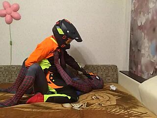 Gay Spiderman X Motocross: Emotional Gay Encounter