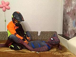 Gay Spiderman X Motocross: Emotional Gay Encounter