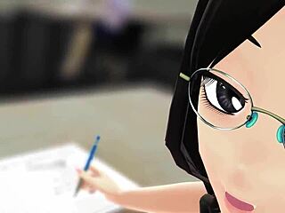 Caught PEEPING on big tits SEX in anime 3D