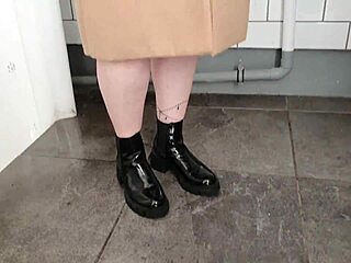 Hey, check this NZ milf slut flashing and stripping in public toilets for her master