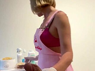 Dirty Russian Slut Shaves Cock in Wild Homemade Action. Blonde Milf Dominates!