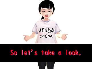 Honda Cocoa Anime Girl Introduces Herself In White Bikini!