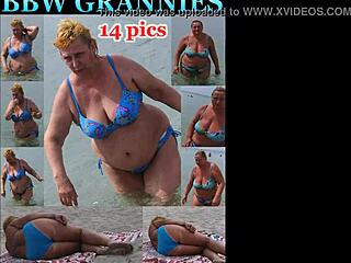 Beach Voyeur Captures Curvy BBWs and Playful Grannies