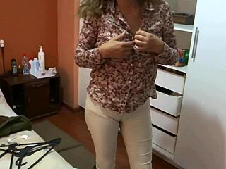 Excited Mother-In-Law Shows Off Big Hairy Ass To Maid's Husband!