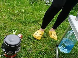Weekend Camping with Stepmom: Foot Fetish and Dirty Soles Sex Tape