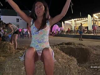 I filmed my shameless wife stripping off her panties in a public spot.