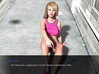 summer with mia 2 part 9: blonde reveals big tits under dress