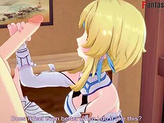 นักเดินทาง Lumine โม๊กควยและชักว่าวสุดเร่าร้อนในฉากฟรี Genshin Impact