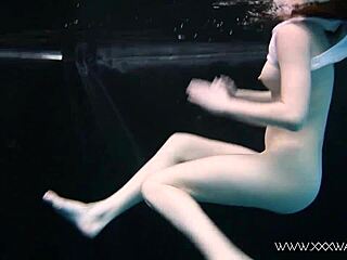 Andrejka Swims Naked In The Pool