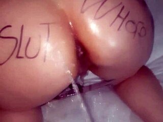 are you pissing on me, you slut?