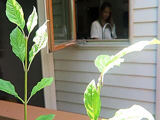 Nikki gets fucked doggystyle with her boobs bouncing