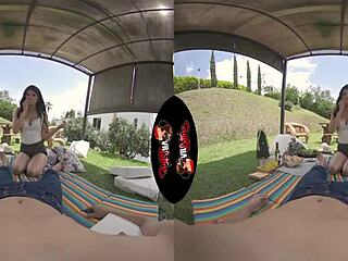 Sexy Cute Teen 18+ Latina Shows Off Big Tits And Nipples In Outdoor VR Reality