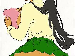 Ebony student receives hot black dick in school uniform hentai