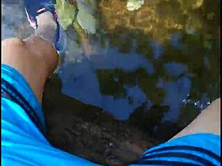 Sexy amateur girlfriend fucks ex's friend outdoors with wild blowjob and pounding