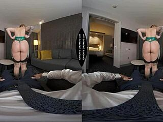 Ivy LeBelle visits a hotel room as the escort with a big ass in stockings