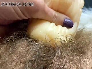 Huge Erected Clit Fucked Deep in Hairy Vagina