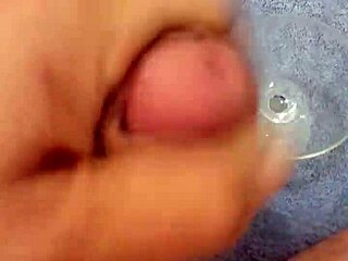 solo cumshot in a glass - intriguing release
