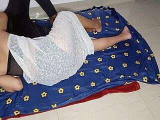 oh man, step aunty's sharing my bed and riding my cock hard while hubby ignores her 😏