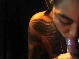Intense Emotions During Tattooed Latina Blowjob