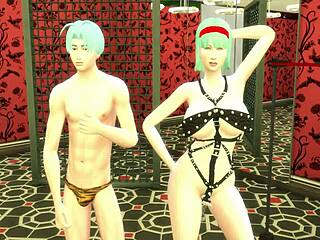 dragon ball porn bulma mother and wife punishes son for pervert with sadomasochistic fucking behind cuckold husband