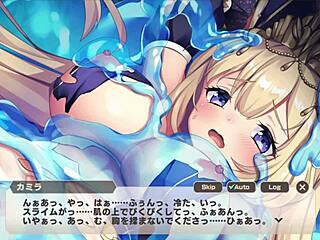 モン娘tdx game features asian japanese character kamira in slime dungeon adventure