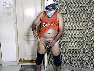 Intense black cock handjob in various positions!