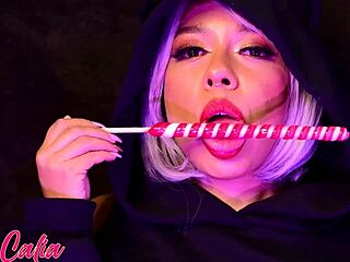 Intriguing Blowjob Scene with Paleta Sucking