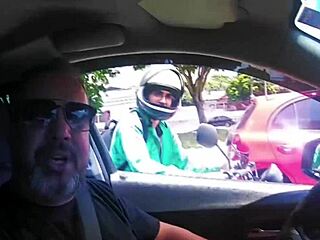 erica oliveira hops in the car promising not to strip, but things get sexy outdoors 😜