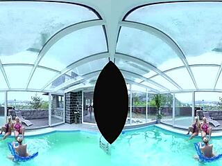 Foursome Fun With Blondes By The Pool