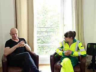 French star luna rival casually sweeps the streets and gives a blowjob