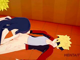 I feel so excited in this naruto hentai threesome where hinata gets fucked by naruto while sucking dicks and they cum in her mouth and pussy
