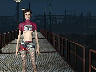 fallout 4 adventurer fashion mixes cute anime style with sexy cartoon brunette details