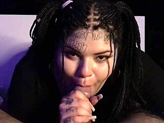 Tattooed Argentine Woman Sucking Cock in Oral Action