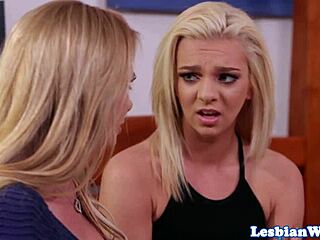 Teen bonding with busty stepmom in friendly interaction