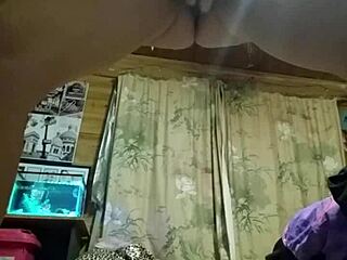 Masturbating with dildo at friend's house