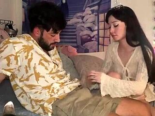 My husband does everything to conceive with his Latina bride using that vibrator