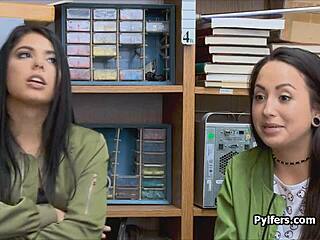 Latina teen 18+ sucks cock for freedom in threesome with bestie.