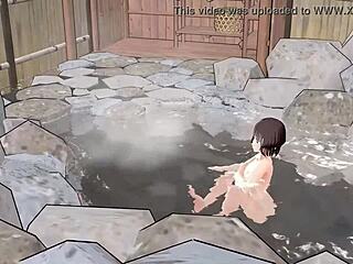 Hey, check Toyota Nono bathing nude in hot spring, oops, boob slip!