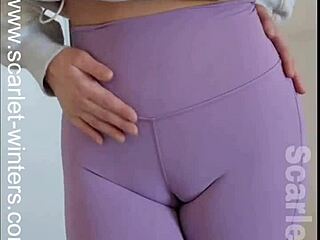 hot big ass teacher showing off leggings in a wild fetish haul compilation