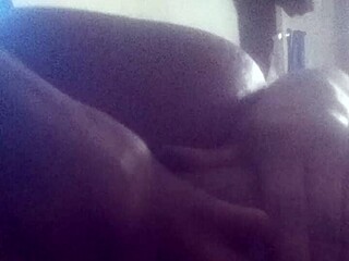 this shaved ebony girl is squirting so wetly