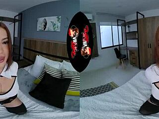 stunning latin teen with little body gets pounded in vr