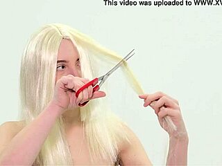 Submissive Hairy Bitch Endures Hair Chopping In Hardcore Scene