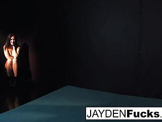 Jayden jaymes gets naughty facial with blowjob and cumshot on her big tits