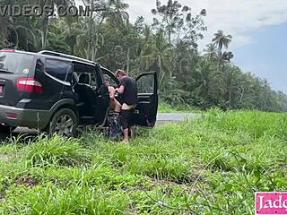 I saw us fucking on the highway side, bent over with bubble butt