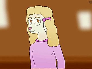 bookworm blonde hentai girl with big tits in library romance