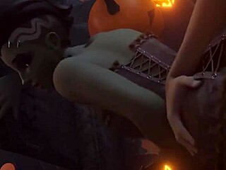 Sombra bends over for doggystyle.