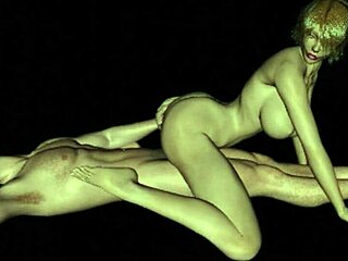 Hey, you see that sexy girl in the 3D animation? Isn't she just huge while riding that guy hard?