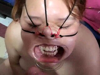 damn, face fucking her with beautiful bondage style! 😈