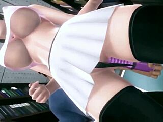 Feeling Intense Pleasure In Book Store Blowjob