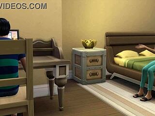 Hot Blonde Stepmom Strips Nerdy Stepson's Virginity with Rough Deepthroat